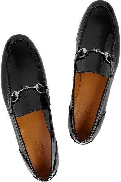 gucci new power horsebit detailed patent leather loafers|Men's loafer with Horsebit in black patent leather.